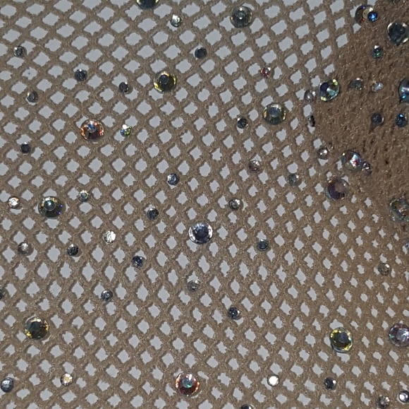 Fishnet lingerie stockings rhinestones nylons - Picture 4 of 4